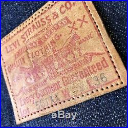 Original Vintage 50s Leather Patch Levis 501 XX Big E