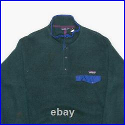 PATAGONIA Green Regular 1/4 Zip Classic Pocket RARE Fleece Mens M