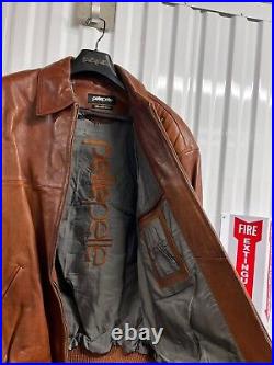 PELLE PELLE Marc Buchanan Mens Brown Vintage Leather Jacket Size 46