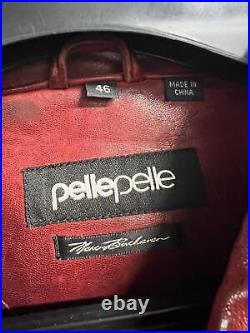 PELLE PELLE Marc Buchanan Mens Red Vintage Leather Jacket Size 46