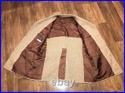 PENDLETON Jacket Tan Herringbone WOOL Blazer Coat Leisure Suit Vtg 70s Mens 46 R