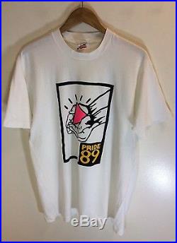 PRIDE NYC Vintage 1989 Pink Triangle Keith Haring T Shirt Large Gay LGBT