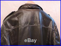 Pur Vintage 70 Fly Jacket Cuir Schott Blouson / 42/44/ Leather Jacket