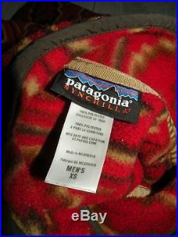 Patagonia Synchilla Snap-T XS Vintage Red Pullover Mens Jacket Jacke Fleece