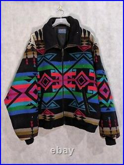 Pendleton High Grade Western Wear Vintage Southwest Multicolor Blanket Jacket XL