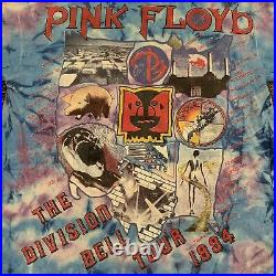 Pink Floyd 1994 Division Bell Concert Tour Tie-Dye Shirt Vintage Mens Size L/XL