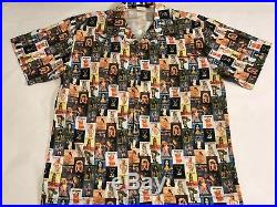 Playboy Shirt Button Up Magazine Cover All Over Print Size Large VTG 80s (A5)