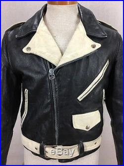 RARE 50's Kit Karson Two Tone Horsehide Leather Rockabilly Motorcycle Jacket