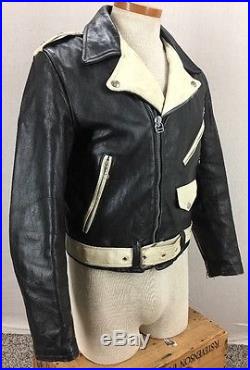 RARE 50's Kit Karson Two Tone Horsehide Leather Rockabilly Motorcycle Jacket