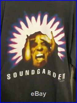 RARE 90s Soundgarden Black Hole Sun Vintage Long Sleeve T-Shirt Nirvana
