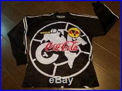 RARE ADIDAS 1996 VINTAGE 90'S CLUB AMERICA JERSEY Sz S GOALKEEPER Black jersey