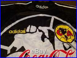 RARE ADIDAS 1996 VINTAGE 90'S CLUB AMERICA JERSEY Sz S GOALKEEPER Black jersey