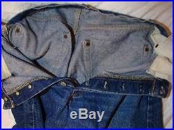 RARE Big E LEVI'S 501 Hidden Rivets Denim Jeans (31 W X 26 1/2 L) measured