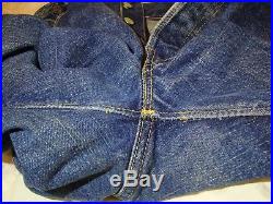 RARE Big E LEVI'S 501 Hidden Rivets Denim Jeans (31 W X 26 1/2 L) measured