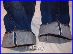 RARE Big E LEVI'S 501 Hidden Rivets Denim Jeans (32 X 28) measured