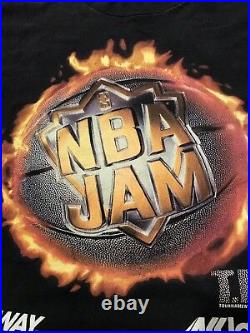 RARE NBA Jam Promo VTG t-shirt 1993 SNES Sega Genesis Game Gear Acclaim Size L