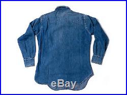 Rare Vtg 1950's Denim Family Sanforized Western Shirt Nice Condition