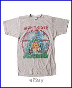 RARE VTG 80’S IRON MAIDEN, ACES HIGH, Gray T-Shirt Size M, Made in U. S. A