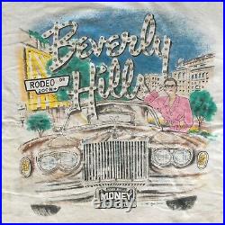 RARE VTG 80s TONY ALAMO Beverly Hills T Shirt Rolls Royce Rodeo Dr Jeweled sz XL