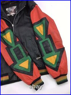 RARE Vintage 1992 MTV leather jacket 90s Yo MTV raps Large hip hop dre 80s coat
