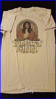 RARE Vintage 70s 1979 Loretta Lynn T-Shirt Country Music Nashville Coal Miner