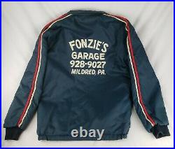 RARE Vintage Fonzie's Garage Jacket Mildred PA Auto Mechanic Great Lakes Size S