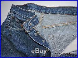 RARE Vtg 60s LEVI'S Big E 501 XX Redline Selvedge Denim Dark Blue Jean Indigo 32