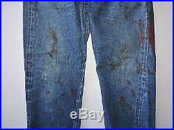 RARE Vtg 60s LEVI'S Big E 501 XX Redline Selvedge Denim Dark Blue Jean Indigo 32