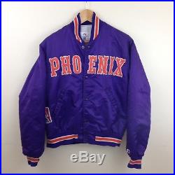 RARE Vtg 80s Phoenix Suns NBA Basketball Sewn Satin Starter Jacket Sz M USA Made