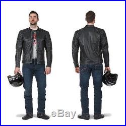 RST Roaster Classic Vintage Black Fade Motorcycle Leather JACKET Mens Clothing