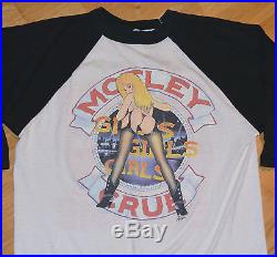 RaRe 1987 MOTLEY CRUE vintage rock concert tour jersey raglan shirt (L) 1980s