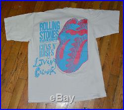 RaRe 1989 ROLLING STONES vtg rock concert tour t-shirt (L) 80s with Guns N Roses