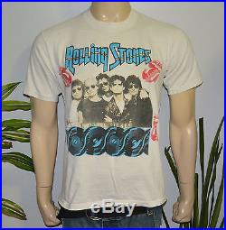 RaRe 1989 ROLLING STONES vtg rock concert tour t-shirt (L) 80s with Guns N Roses