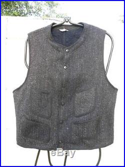Rare 1930’s Browns Beach Jacket Salt & Pepper Workwear Vest Sz 48