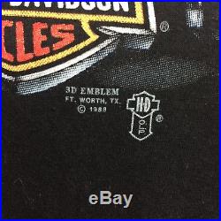 Rare Minty Vinatge 80's Harley Davidson 3D emblem Trucker motorcycle T Shirt