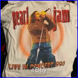 Rare! Pearl Jam Vtg 1995 World Tour Live In Concert T Shirt Vintage Tee