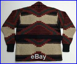 Rare Polo Ralph Lauren Southwestern Indian Aztec Native Belted Sweater Cardigan