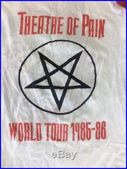 Rare VTG 1985-86 Motley Crue Alister Tour Theatre Of Pain Shirt Sz Large