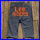 Rare VTG 40s 50s Lee Riders Giant Rodeo Clown Denim Jeans Advertising 50×22