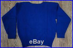Rare VTG Ralph Lauren Polo 1987 87 Cross Flags Sweater Blue Knit