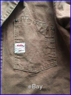 Rare Vintage 1940's Carhartt 4 Pocket Chore/Work Coat Jacket! Union Made
