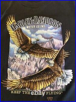 Rare Vintage 1990 3D Emblem Harley Davidson Keep The Eagle Flying USA Made