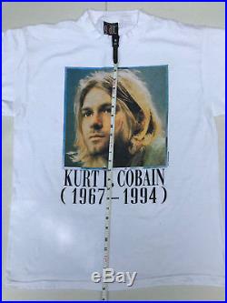 Rare Vintage 1994 Nirvana Kurt Cobain Memorial T-Shirt Giant XL Tultex Unworn