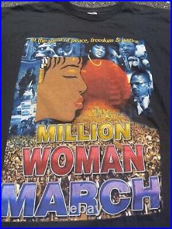 Rare Vintage 90s Million Woman March Rap Tee Size XXL Rap T-shirt