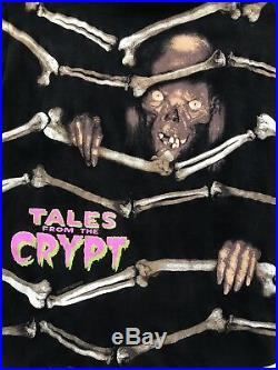 Rare Vintage 95 Tales From The Crypt All Over Print Bones Shirt Horror HBO XL