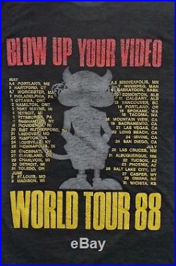 Rare Vintage AC/DC Blow Up Your Video 1988 88 World Tour Thin Tee Shirt 80s 90s