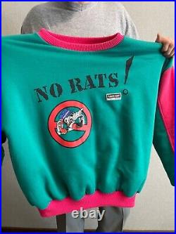 Rare Vintage Adidas Originals Reversible Pullover Sweater Take Off No Rats Warm