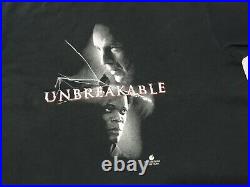 Rare Vintage Bruce Willis UNBREAKABLE Thriller Horror Movie T Shirt