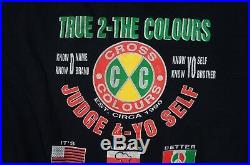 Rare Vintage CROSS COLOURS Judge 4 Yo Self Hoodie Tee Shirt SZ One Size Fits All