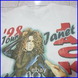Rare Vintage Janet Jackson Usher 1998 Tour T Shirt Rap Tee Hip hop size XL